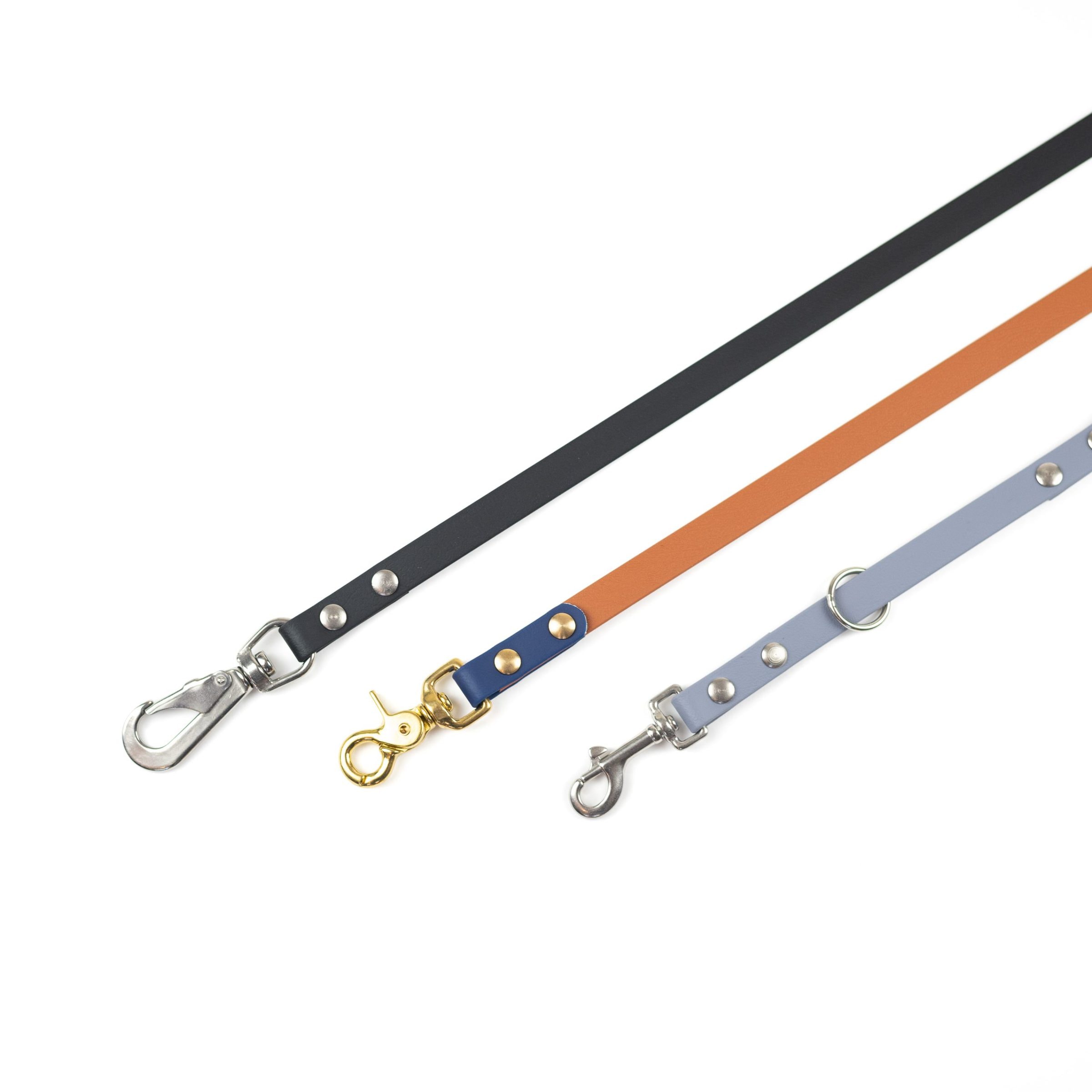 Navy, Caramel and grey leash extenders
