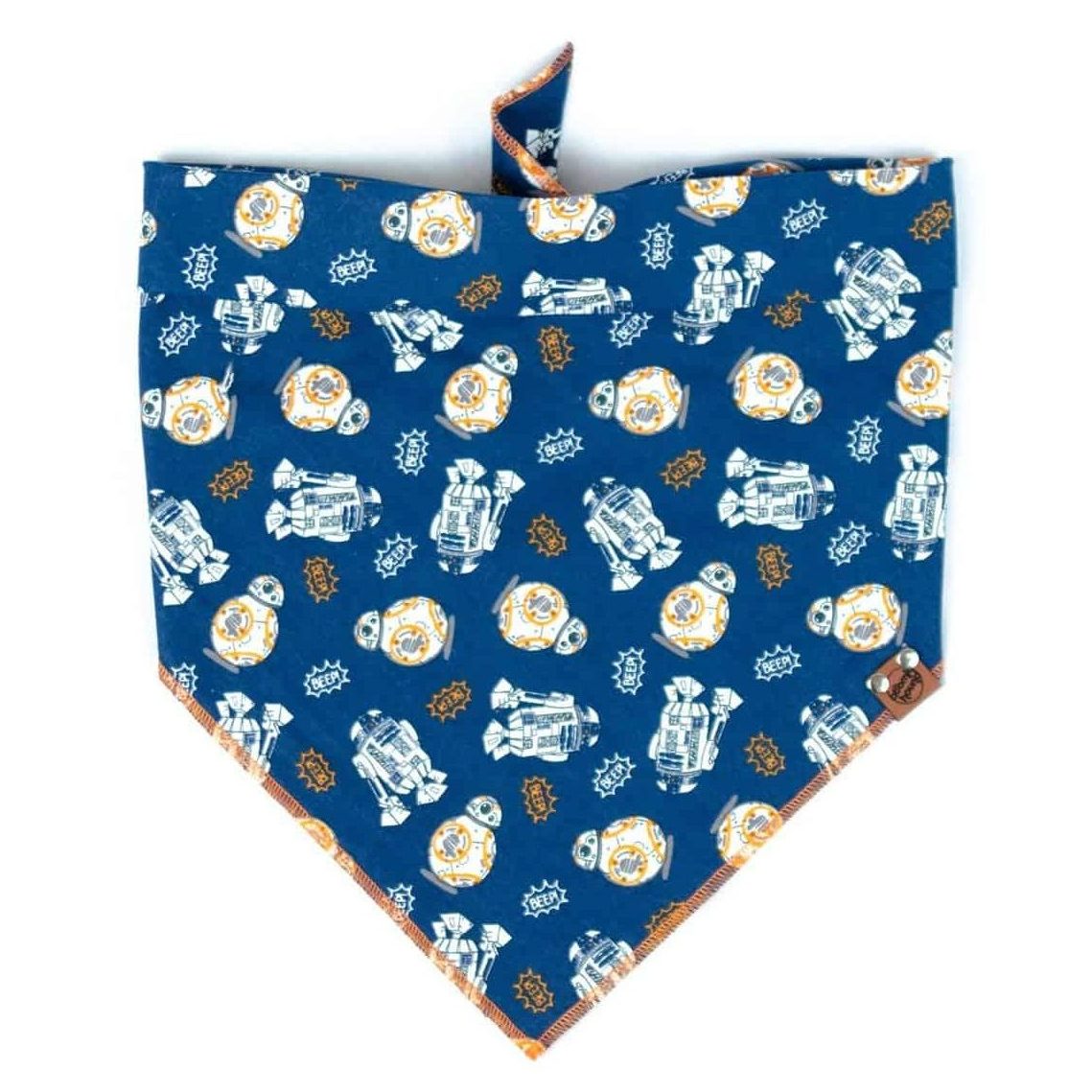 Blue Star Wars Dog Bandana with R2D2 and BB8