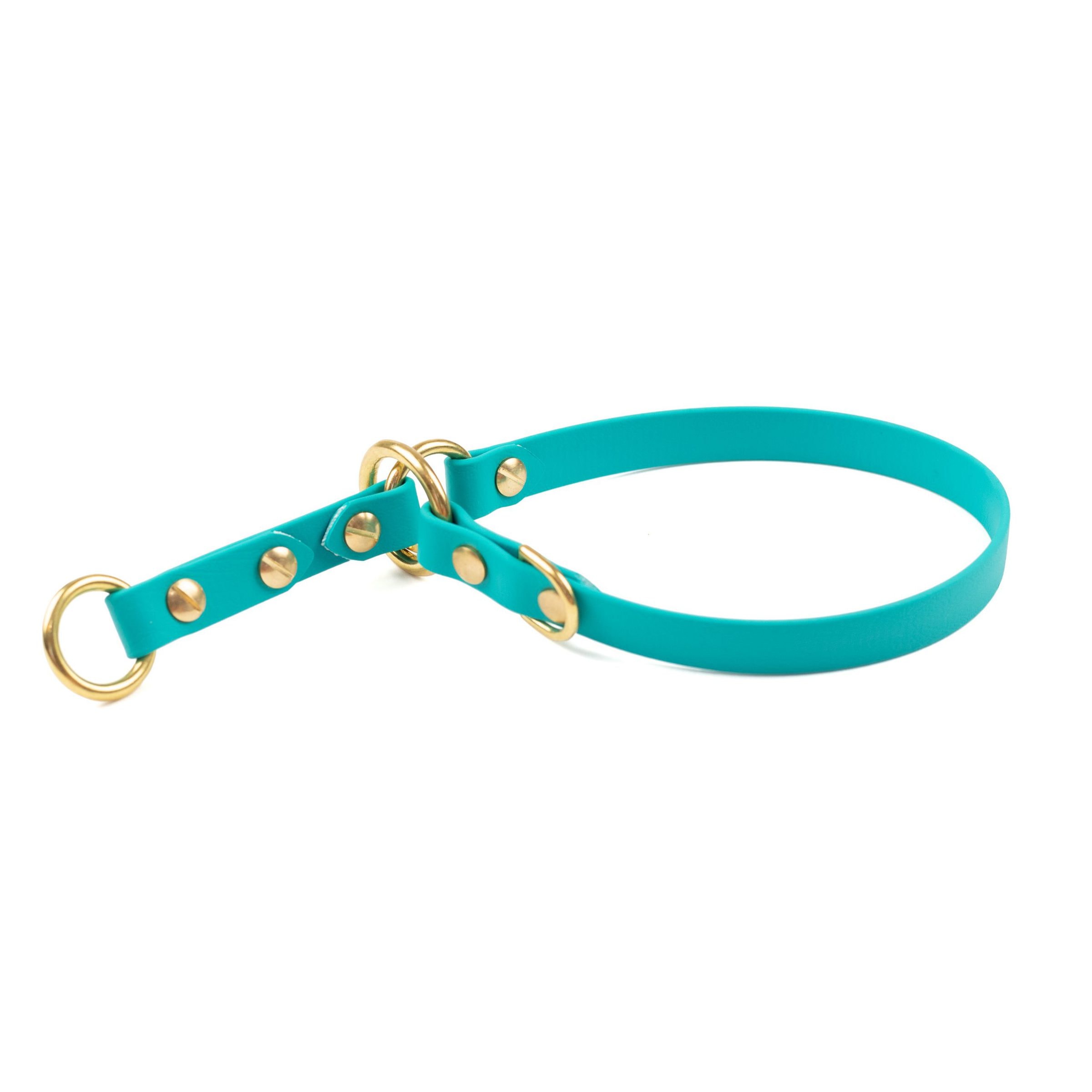 Teal and brass 5/8" o-ring limited slip collar