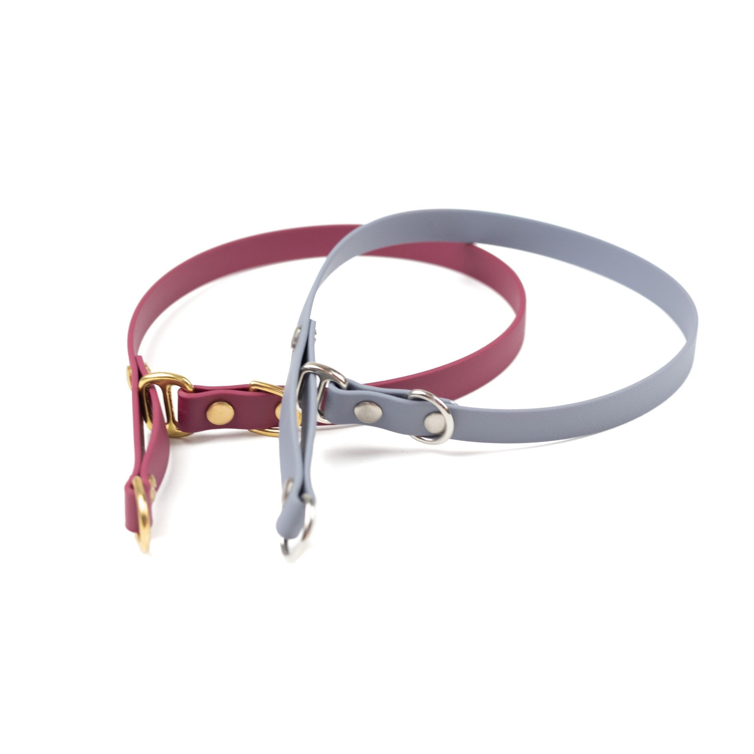 burgundy and grey 5/8" classic limited slip collar in solid brass and stainless steel